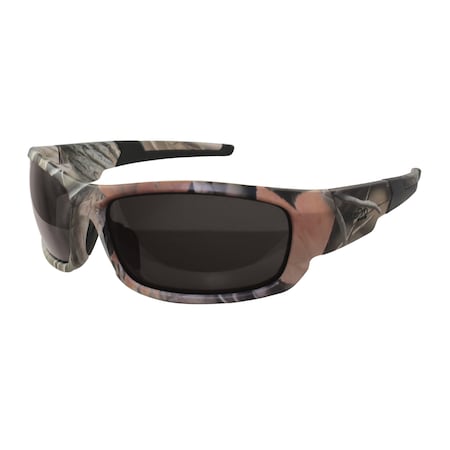 CN21 Comfort 3-Pt Fit Camouflage Safety Eyewear W/Non-Plrzd Smoke Lens